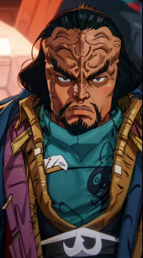 wanostyle male klingon forehead ridge thick eyebrows dark skin
