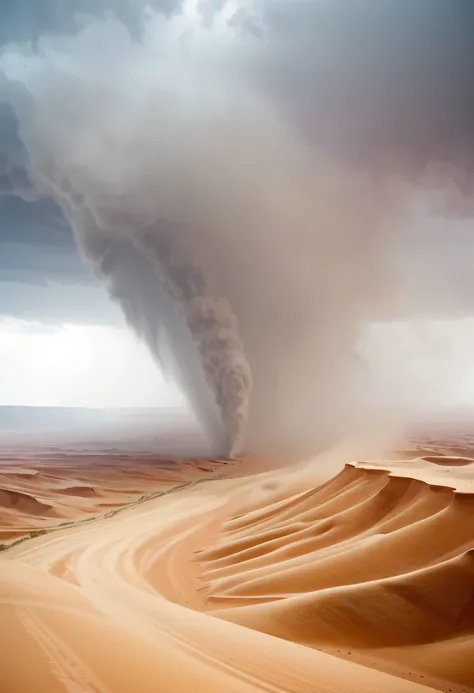 (desert canyon:1.5)，Ordos Desert Grand Canyon，sandstorm，tornado，