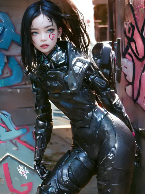 ultra realistic 8k cg, ((masterpiece magazine cover)), ((ultra detailed background, delicate pattern, intricate detail)), (highly detailed, fine detail, quality, (photorealistic:1.4),beautiful lighting, masterpiece, best quality, 1 sexy Cyberpunk girl, sol...