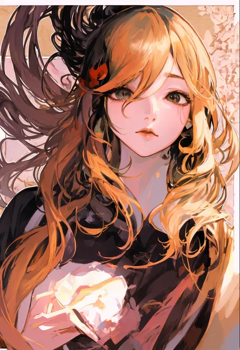 1woman, anime - style portrait of a woman with long blonde hair, artwork in the style of guweiz, anime style portrait, in the art style of bowater, beautiful anime portrait, detailed portrait of anime girl, a beautiful artwork illustration, romanticism lai...