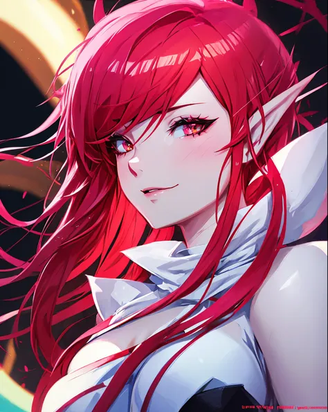 anime - style illustration of a woman with red hair, artgerm detailed, extremely detailed artgerm, rossdraws sakimimichan, rossd...