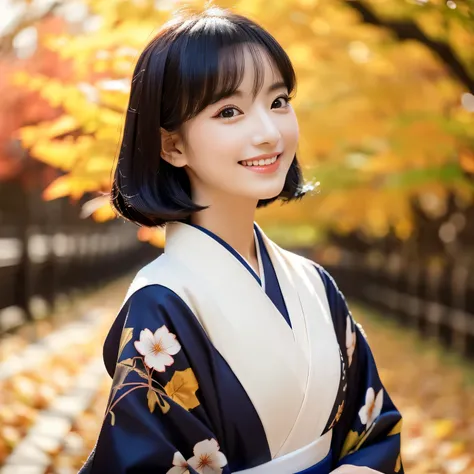 (Super beautiful woman in kimono)、((highest quality、8K masterpiece:1.3))、sharp focus:1.2、(super beautiful face:1.0)、(shiny skin:1.0)、realistic pictures、black haired、video lighting、High resolution eyes and face、video lighting、japanese actress、from the front...