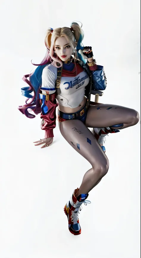 one in costume、Close-up of woman holding baseball bat, concept art by Juan OGorman, CG trends, under art, 《king of warriorigure, fighting game characters, hq render, As a Tekken character, cammy, Harley Quinn Station, chun - li, Chun-li, chun li, Charming ...