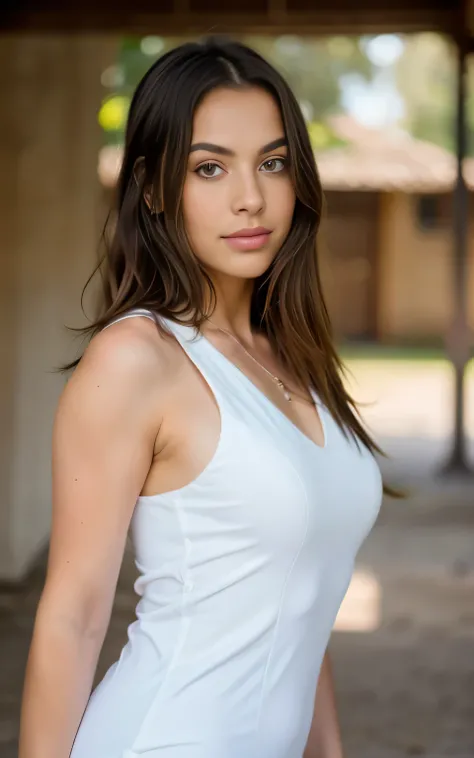 Cute little white girl in a dress suit, muy detallado, 20 year, Cara inocente, cabello ondulado natural, ojos marrones oscuros , High resolution, Pieza maestra, La mejor calidad, Detalles intrincados, Altamente detallado, sharp focus, Piel detallada, Textu...