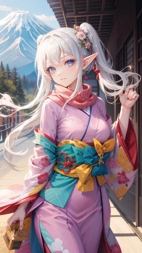 ((masterpiece )), (top quality), (best quality), ((ultra-detailed, 8k quality)), Aesthetics, Cinematic lighting, (detailed line art),
BREAK,
highly detailed of (elf), (1girl), perfect face, details eye, double pigtails hair, Blunt bangs, (hair between ey...