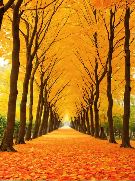 Fallen leaves in autumn are a moving poem,they dance in the air,like a golden butterfly,Slowly landing in the arms of Mother Earth。The colors of fallen leaves are rich and deep,From bright gold to warm orange,to dark brown,they are intertwined,Covering the...