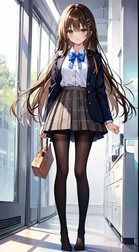 finest, masterpiece, high resolution, (full body), front, symmetrical, mature tall high school girl, alone, (full body from head...