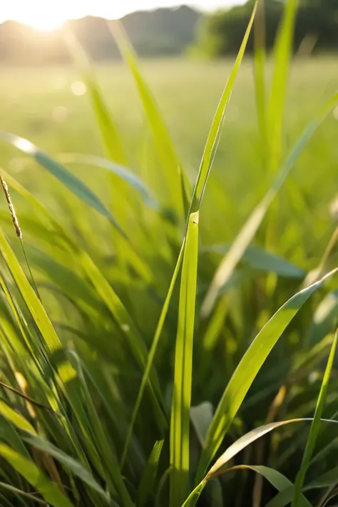 Grass savannah, close-up 