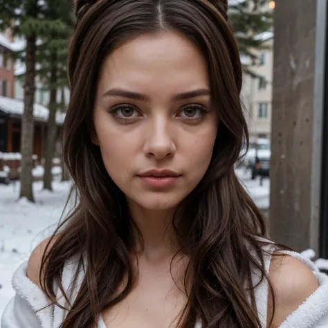 woman named mia, arafed woman fully, with blue eyes, ultra realistic, meticulously detailed, selfie for instagram sophie mudd, black hair and large eyes, young woman, brown eyes, violet myers, with makeup, natural makeup, a face with artgram, subtle makeup...