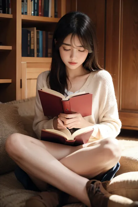 Girl reading a book