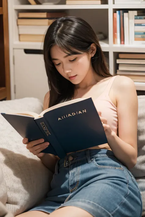 Girl reading a book