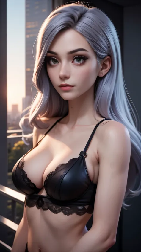 photo of rolyatistaylor, RAW, beautiful woman, ((portrait)), ((detailed face:1.2)), ((detailed facial feature, detailed skin, clear skin), (perfect proportioned body), (wearing an intricate lingerie:1.1) (high detailed city environment, apartment balcony),...