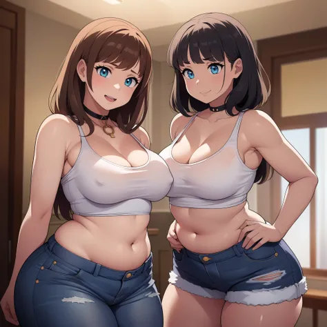 ((Masterpiece)), perfect anatomy, perfect shading, field of depth, (best quality), extremely delicate and beautiful, perfect lighting, detailed face, ultra cute face, cute, (cowboy shot 1.2), full body, (((2girls))), ((2 girls 1 and 2))

Girl 1: has long h...