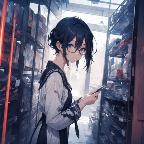 ultra-Top-quality by art God, ultra-detailed, high resolution, guweiz style, anime moe artstyle, best anime 8k konachan wallpaper, pixiv contest winner, perfect anatomy, break,(Please draw a picture of a girl walking through the school building alone.),bre...