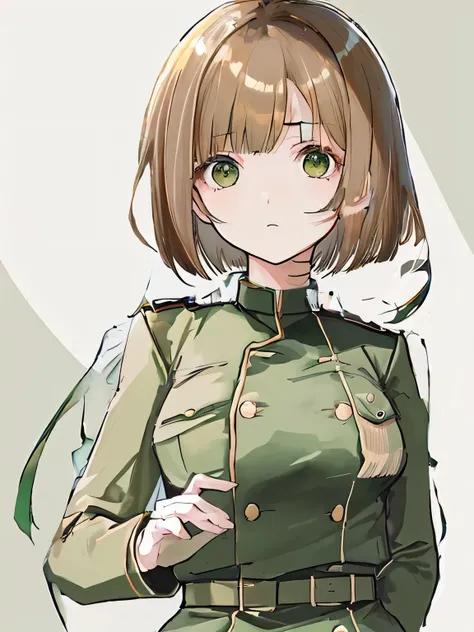 deep green,simple military uniform