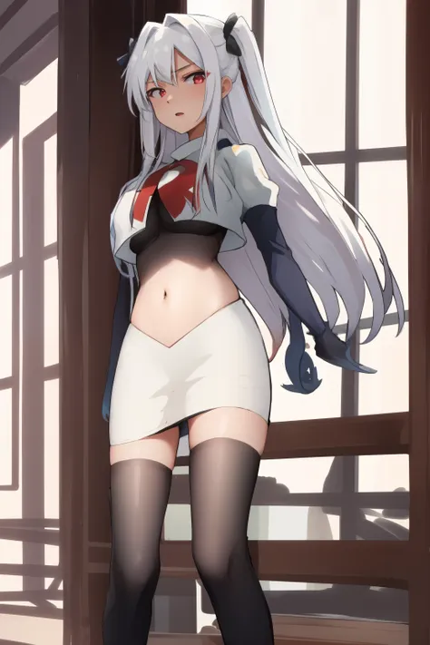 é¿è±åè¥¿äºâ·ç±³å¾·åå°,1girl,solo,long hair,white hair,sidelocks,very long hair,bangs,twintails,hair ornament,red eyes,bl...