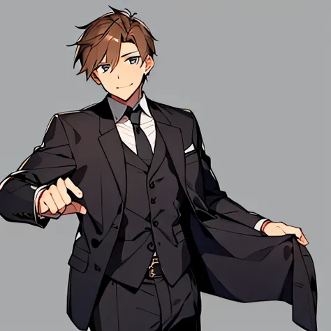 A man with light brown hair who looks honest and energetic in a suit