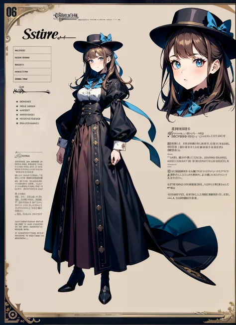 ((masterpiece)),(((best quality))),(character design sheet,same character,front,side,back), 1girl, solo,female detective, victor...