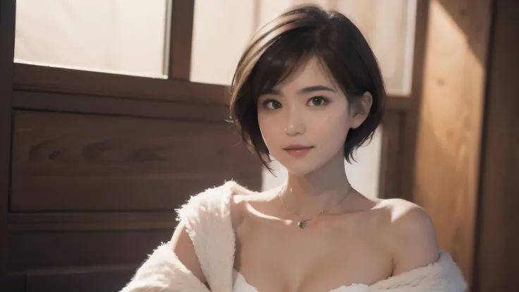 144
(20 year old woman,Are standing), (Super realistic), (High resolution), ((beautiful hairstyle 46)), ((short hair:1.46)), (gentle smile), (breasted:1.1), (lipstick)
