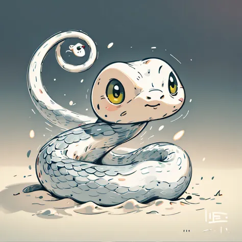 there a white snake with a big smile on its face, snake art, Lovely数字绘画, Lovely detailed digital art, Lovely digital art, snake, snake body, snake human hybrid, by Zha Shibiao, highly detailed snake, Lovely artwork, Beautiful digital artwork, Lovely! c4d,...