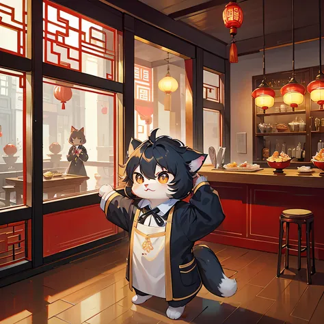 1 cat、Chinese style、Chinese Restaurant、Inside the store、interior、China dress、Shanghai、