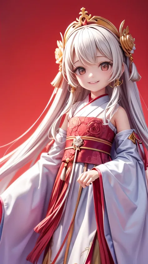 cinematic angle,( cute girl child,anatomically correct,whole body,masterpiece camellia,masterpiece Hanfu,smile),(figure, art,3D rendering),(very colorful, highest quality, highly detailed, masterpiece,  cinematic lighting, 4K, chiaroscuro)