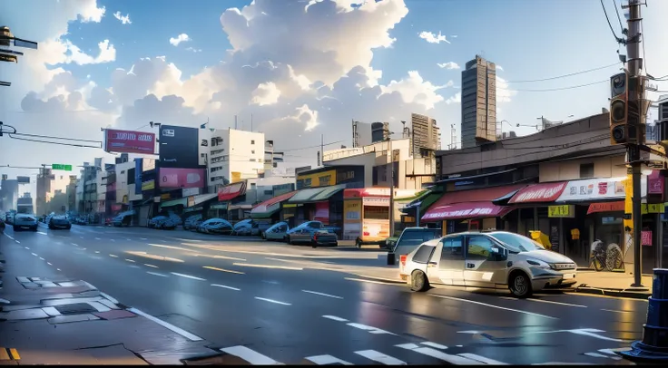 there  a truck that  driving down the street, street level view, colombo sri lankan city street, guwahati, captured with sony a3 camera, 3 4 5 3 1, lots of signs and shops, signboards, taken with sony a7r camera, some floating billboards, lots of shops, in...