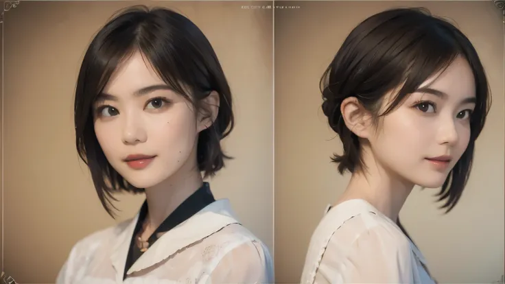 144
(20 year old woman,Are standing), (surreal), (High resolution), ((beautiful hairstyle 46)), ((short hair:1.46)), (gentle smile), (breasted:1.1), (lipstick)
