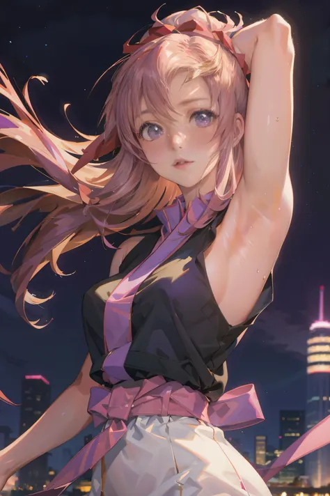 masterpiece, best quality,lacus-bk, 1girl, solo,armpit,bare arms