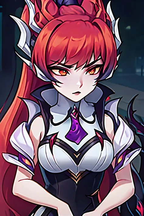 zyra - crime city nightmare - league of legends, hd, white clothes, red hair, facepalm