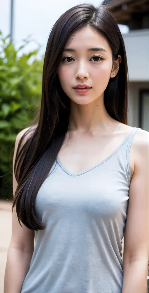 extremely realistic，stand up straight，The most beautiful woman here，beach，4086kbit，extreme details，The truth about skin and skin texture，Sunlight shines，Yua Mikami，，Yui Aragaki，Hamabe Beauty，Rei Honjo，Namiki Yu，Shinoda Yu，Upper body close-up，Casual Clothin...