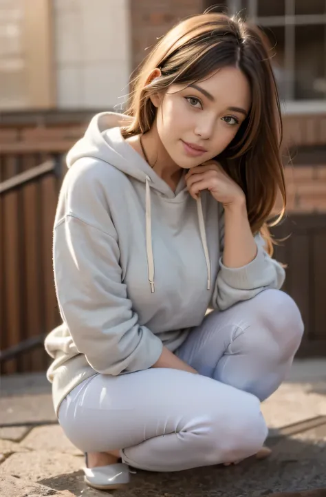 Beautiful girl taking a break while jogging