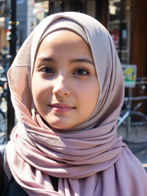 hijab, turkish girl face, amsterdam