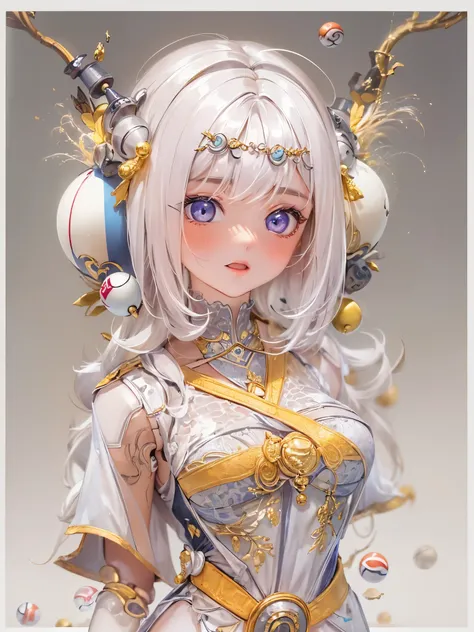 ((highest quality)),(ultra high resolution),(Super detailed),(detailed description),((best CG)),(best work of art),super precision art,great drawing art,(Art with precise details:1.5), (1 female doll:1.6),beautiful and neat face:1.6,((ball joint:1.7))