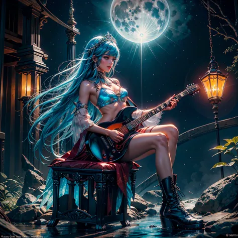 nebulae hyper nebula moonrise epic moonset moonshine loli guitarist guitar loli musician piano exhibitionist unrealengine5 ultra...