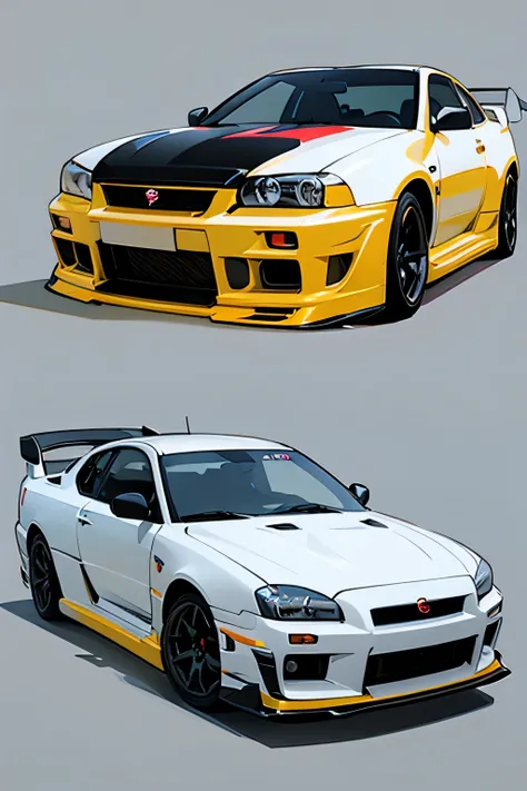 Crie um adesivo de horizonte nissan gtr r34 legal e simples usando um gerador de imagens de IA. Escolha um design atraente, Esquema de cores, or shape that would look great on a car. Feel free to experiment, and let AI surprise you with its creative touch....