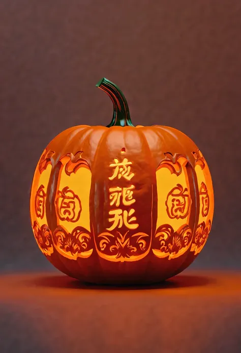 (best quality,4k,8k,high resolution,masterpiece:1.2),super detailed,actual:1.37,pumpkin lantern,pumpkin relief,pumpkin art,embos...