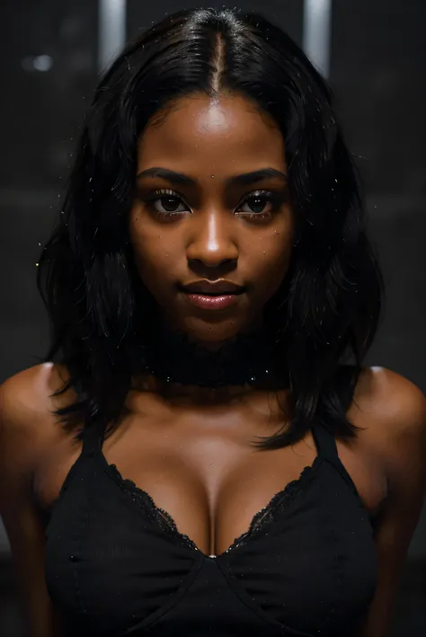 beautiful 22 year old black girl, perfect skin, style, realistic, award-winning photo, (very detailed symmetrical eyes, fantastic eyes, intricate eyes: high quality, perfect, ultra hd 8k cinematic lighting,, beautiful big eyes, nice smile, sexy face, long ...