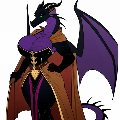 muscular_mature_maleficent_dragon female solo Masterpiece best_quality absurdres highly_detailed cleanly_drawn_eyes anthro_only by_claweddrip by_underscore-b medieval_gown