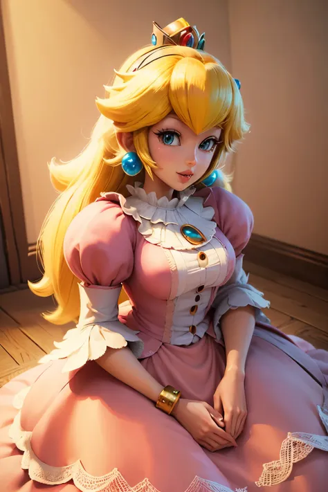 high quality, ultra detailed,princess peach, modest clothing