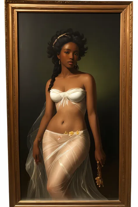 The Birth of Venus with ebony skin wearing a sheer dress, Paintings by Vigée Leblanc