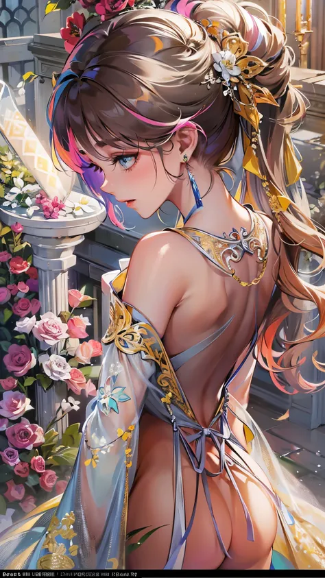 ((highest quality)),(ultra high resolution),(Super detailed),(detailed description),((best CG)),(best work of art),super precision art,great drawing art,(Art with precise details:1.5), (1 noblewoman:1.6),beautiful and well-shaped face:1.5,light makeup:1.6,...