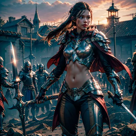 Oblivion "Skyrim Daedric Armor" EbonySUN nebulae stars nebula starry_sky epic Sunshine panoramic sunset spacious radiant sunrise stance, Joust Challenge Lord Daedric Ebony Armor Gorgeous Queen Daedric_Armor (Ebony Daedric Armor)+(holding sword:1.3) (ultra ...