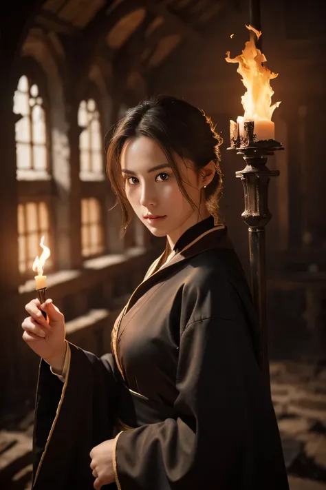 (highest quality,8K,masterpiece),
dynamic shot,magician,Pose with movement,dynamic pose,
emit a large flame from your hands,
perfect face,realistic skin,perfect hands,
big breasts,
Wearing monks clothes,Detailed details,intricate details,
professional ligh...