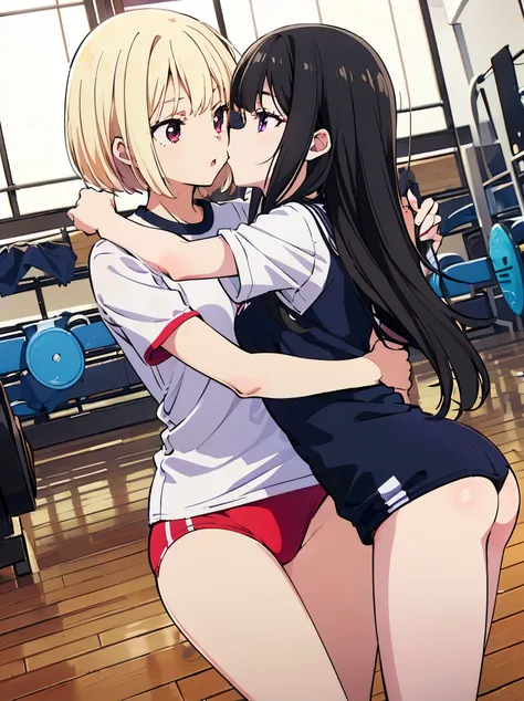 NSFW，sex,vaginal,4men,2girl,gangbang,(masterpiece), (best quality),lycoris,Chisato+takina,
2girls,hug each other，kiss each other,clothed,school uniform ,(((right girl is purple eyes,right girl is black long hair))), (((left girl is red eyes,left girl is bl...