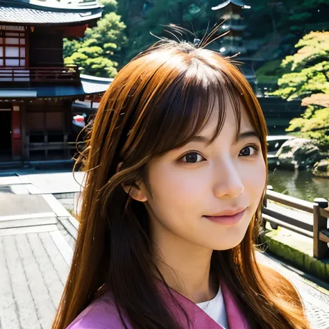 Japan woman with long hair