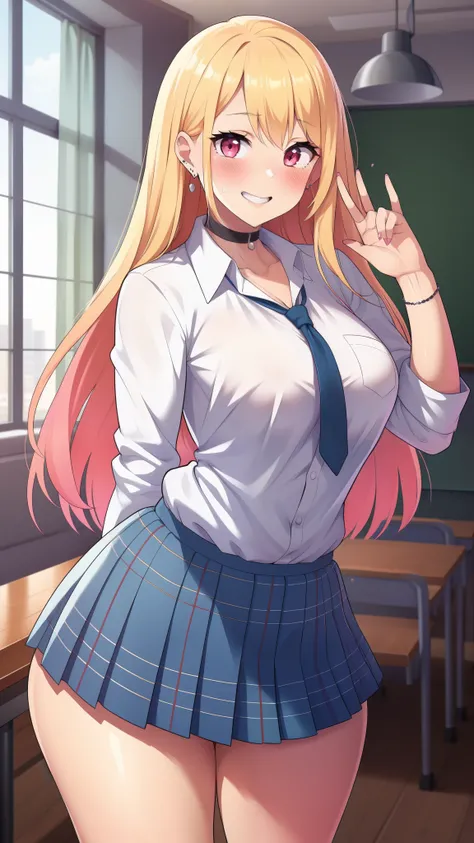((Masterpiece)), perfect anatomy, perfect shading, field of depth, (best quality), extremely delicate and beautiful, perfect lighting, detailed face, ultra cute face, cute, (cowboy shot 1.2), looking at viewer, full body, (((1girl))), (((solo))), kitagawa ...