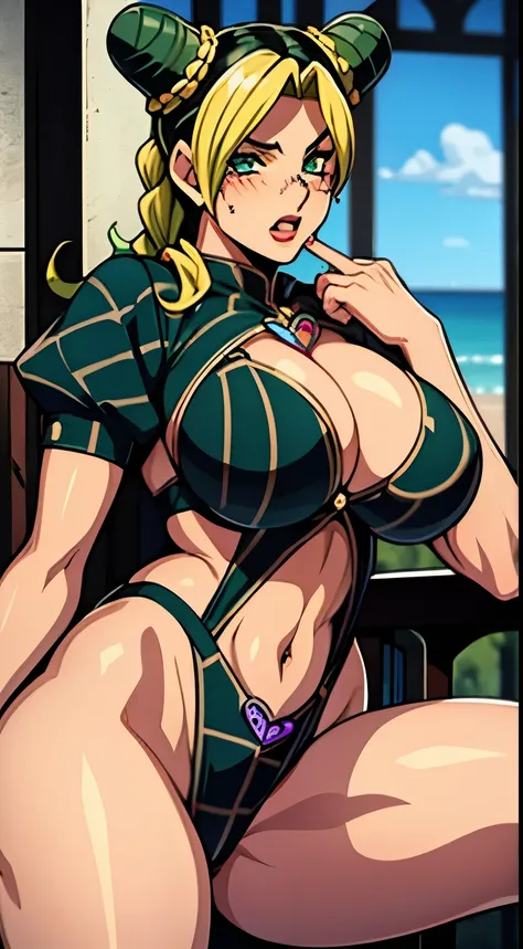 Jolyne, Big breasts, sexy, lingerie, thick legs