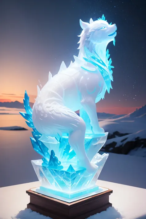 Ice sculpture model, Heilongjiang Province, Themed Chinese Dreams – Love of Ice and Snow, With the cultural characteristics of the new era, showing the development style of Heilongjiang Province in the new era, Animal models, creativity, beauty.  