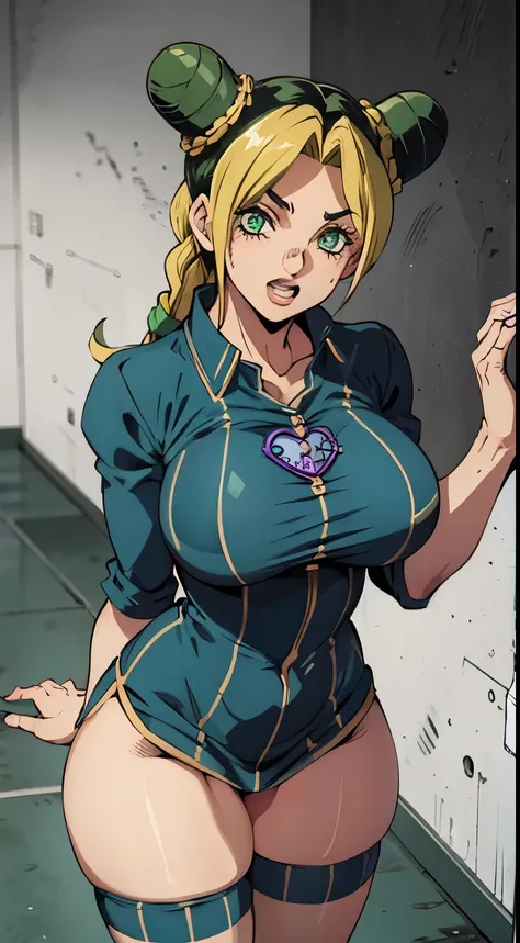 jolyne, big breasts, thick legs